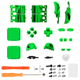eXtremeRate Chrome Green Replacement Full Set Buttons for Steam Deck LCD - JESDD003