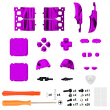 eXtremeRate Chrome Purple Replacement Full Set Buttons for Steam Deck LCD - JESDD002
