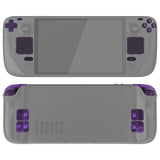 eXtremeRate Replacement Full Set Buttons for Steam Deck OLED Handheld Console - Clear Atomic Purple - JQCSLM001