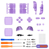 eXtremeRate Replacement Full Set Buttons for Steam Deck OLED Handheld Console - Clear Atomic Purple - JQCSLM001