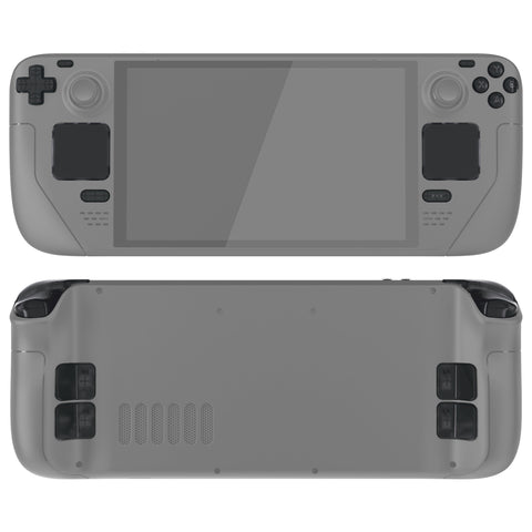 eXtremeRate Replacement Full Set Buttons for Steam Deck OLED Handheld Console - Clear Slate Black - JQCSLM002