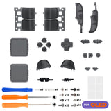 eXtremeRate Replacement Full Set Buttons for Steam Deck OLED Handheld Console - Clear Slate Black - JQCSLM002