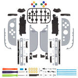 eXtremeRate DIY Replacement Full Set Shell Case with Buttons for Joycon 2 of Nintendo Switch 2 - Deluxe Version - New Hope Gray - AWHNTM011