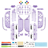 eXtremeRate DIY Replacement Full Set Shell Case with Buttons for Joycon 2 of Nintendo Switch 2 - Deluxe Version - Clear Atomic Purple - AWHNTM001
