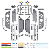 eXtremeRate DIY Replacement Full Set Shell Case with Buttons for Joycon 2 of Nintendo Switch 2 - Deluxe Version - Clear Slate Black - AWHNTM002