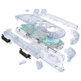 eXtremeRate DIY Replacement Full Set Shell Case with Buttons for Joycon 2 of Nintendo Switch 2 - Deluxe Version - Clear Glacier Blue - AWHNTM003