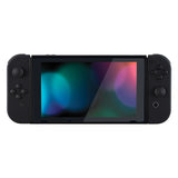 eXtremeRate Soft Touch Grip Black Handheld Controller Housing With Full Set Buttons DIY Replacement Shell Case for NS Switch JoyCon & OLED JoyCon - Console Shell NOT Included - CP310