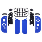 eXtremeRate Soft Touch Grip Blue Joycon Handheld Controller Housing with Full Set Buttons, DIY Replacement Shell Case for NS Switch JoyCon & OLED JoyCon - Console Shell NOT Included - CP315