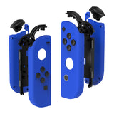 eXtremeRate Soft Touch Grip Blue Joycon Handheld Controller Housing with Full Set Buttons, DIY Replacement Shell Case for NS Switch JoyCon & OLED JoyCon - Console Shell NOT Included - CP315