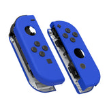 eXtremeRate Soft Touch Grip Blue Joycon Handheld Controller Housing with Full Set Buttons, DIY Replacement Shell Case for NS Switch JoyCon & OLED JoyCon - Console Shell NOT Included - CP315