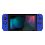 eXtremeRate Soft Touch Grip Blue Joycon Handheld Controller Housing with Full Set Buttons, DIY Replacement Shell Case for NS Switch JoyCon & OLED JoyCon - Console Shell NOT Included - CP315