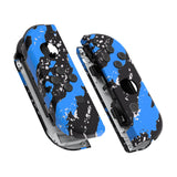 eXtremeRate Blue Coating Splash Patterned Handheld Controller Housing with Buttons, DIY Replacement Shell Case for NS Switch JoyCon & OLED JoyCon – Joycon and Console NOT Included - CS205