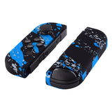 eXtremeRate Blue Coating Splash Patterned Handheld Controller Housing with Buttons, DIY Replacement Shell Case for NS Switch JoyCon & OLED JoyCon – Joycon and Console NOT Included - CS205