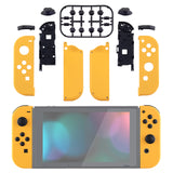 eXtremeRate Soft Touch Grip Caution Yellow Handheld Controller Housing With Full Set Buttons DIY Replacement Shell Case for NS Switch JoyCon & OLED JoyCon - Console Shell NOT Included - CP305