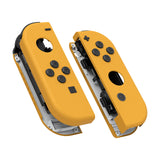 eXtremeRate Soft Touch Grip Caution Yellow Handheld Controller Housing With Full Set Buttons DIY Replacement Shell Case for NS Switch JoyCon & OLED JoyCon - Console Shell NOT Included - CP305