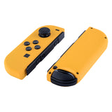 eXtremeRate Soft Touch Grip Caution Yellow Handheld Controller Housing With Full Set Buttons DIY Replacement Shell Case for NS Switch JoyCon & OLED JoyCon - Console Shell NOT Included - CP305