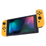 eXtremeRate Soft Touch Grip Caution Yellow Handheld Controller Housing With Full Set Buttons DIY Replacement Shell Case for NS Switch JoyCon & OLED JoyCon - Console Shell NOT Included - CP305