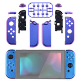 eXtremeRate Chameleon Purple Blue Handheld Controller Housing With Full Set Buttons DIY Replacement Shell Case for NS Switch JoyCon & OLED JoyCon - Console Shell NOT Included - CP301