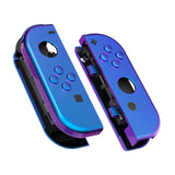 eXtremeRate Chameleon Purple Blue Handheld Controller Housing With Full Set Buttons DIY Replacement Shell Case for NS Switch JoyCon & OLED JoyCon - Console Shell NOT Included - CP301