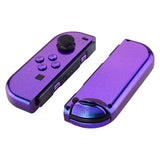 eXtremeRate Chameleon Purple Blue Handheld Controller Housing With Full Set Buttons DIY Replacement Shell Case for NS Switch JoyCon & OLED JoyCon - Console Shell NOT Included - CP301