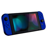 eXtremeRate Chrome Blue Handheld Controller Housing With Full Set Buttons DIY Replacement Shell Case for NS Switch JoyCon & OLED JoyCon - Console Shell NOT Included - CD404