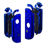 eXtremeRate Chrome Blue Handheld Controller Housing With Full Set Buttons DIY Replacement Shell Case for NS Switch JoyCon & OLED JoyCon - Console Shell NOT Included - CD404