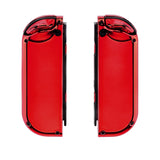 eXtremeRate Chrome Red Handheld Controller Housing With Full Set Buttons DIY Replacement Shell Case for NS Switch JoyCon & OLED JoyCon - Console Shell NOT Included - CD403