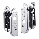 eXtremeRate Chrome Silver Handheld Controller Housing With Full Set Buttons DIY Replacement Shell Case for NS Switch JoyCon & OLED JoyCon - Console Shell NOT Included - CD402