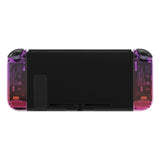 eXtremeRate Clear Atomic Purple Rose Red Joycon Handheld Controller Housing with Full Set Buttons, DIY Replacement Shell Case for NS Switch JoyCon & OLED JoyCon - Console Shell NOT Included - CP337