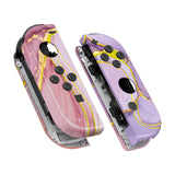 eXtremeRate Cosmic Pink Gold Marble Effect Joycon Handheld Controller Housing with Buttons, DIY Replacement Shell Case for NS Switch JoyCon & OLED JoyCon – Joycon and Console NOT Included - CT112