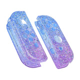 eXtremeRate Glitter Gradient Translucent Bluebell Joycon Handheld Controller Housing with Full Set Buttons, DIY Replacement Shell Case for NS Switch JoyCon & OLED JoyCon - Console Shell NOT Included - CP341