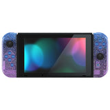 eXtremeRate Glitter Gradient Translucent Bluebell Joycon Handheld Controller Housing with Full Set Buttons, DIY Replacement Shell Case for NS Switch JoyCon & OLED JoyCon - Console Shell NOT Included - CP341