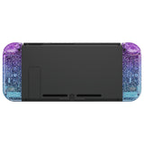 eXtremeRate Glitter Gradient Translucent Bluebell & Blue Joycon Handheld Controller Housing with Full Set Buttons, DIY Replacement Shell Case for NS Switch JoyCon & OLED JoyCon - Console Shell NOT Included - CP343