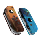 eXtremeRate Soft Touch Grip Gold Star Universe Handheld Controller Housing With Full Set Buttons DIY Replacement Shell Case for NS Switch JoyCon & OLED JoyCon - Console Shell NOT Included - CT102