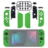 eXtremeRate Soft Touch Grip Green Joycon Handheld Controller Housing with Full Set Buttons, DIY Replacement Shell Case for NS Switch JoyCon & OLED JoyCon - Console Shell NOT Included - CP316