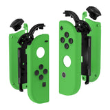 eXtremeRate Soft Touch Grip Green Joycon Handheld Controller Housing with Full Set Buttons, DIY Replacement Shell Case for NS Switch JoyCon & OLED JoyCon - Console Shell NOT Included - CP316