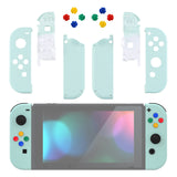 eXtremeRate Light Cyan Joycon Handheld Controller Housing with Coloful Buttons, DIY Replacement Shell Case for NS Switch JoyCon & OLED JoyCon – Joycon and Console NOT Included - CP331