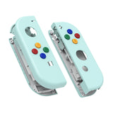 eXtremeRate Light Cyan Joycon Handheld Controller Housing with Coloful Buttons, DIY Replacement Shell Case for NS Switch JoyCon & OLED JoyCon – Joycon and Console NOT Included - CP331