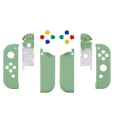 eXtremeRate Soft Touch Grip Matcha Green Joycon Handheld Controller Housing with ABXY Direction Buttons, DIY Replacement Shell Case for NS Switch JoyCon & OLED JoyCon - Console Shell NOT Included - CP322