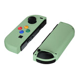 eXtremeRate Soft Touch Grip Matcha Green Joycon Handheld Controller Housing with ABXY Direction Buttons, DIY Replacement Shell Case for NS Switch JoyCon & OLED JoyCon - Console Shell NOT Included - CP322