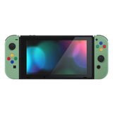 eXtremeRate Soft Touch Grip Matcha Green Joycon Handheld Controller Housing with ABXY Direction Buttons, DIY Replacement Shell Case for NS Switch JoyCon & OLED JoyCon - Console Shell NOT Included - CP322