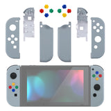 eXtremeRate New Hope Gray Joycon Handheld Controller Housing with ABXY Direction Buttons, DIY Replacement Shell Case for NS Switch JoyCon & OLED JoyCon - Console Shell NOT Included - CP326