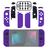 eXtremeRate Soft Touch Grip Purple Joycon Handheld Controller Housing with Full Set Buttons, DIY Replacement Shell Case for NS Switch JoyCon & OLED JoyCon - Console Shell NOT Included - CP313