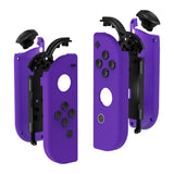 eXtremeRate Soft Touch Grip Purple Joycon Handheld Controller Housing with Full Set Buttons, DIY Replacement Shell Case for NS Switch JoyCon & OLED JoyCon - Console Shell NOT Included - CP313