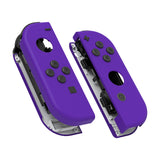 eXtremeRate Soft Touch Grip Purple Joycon Handheld Controller Housing with Full Set Buttons, DIY Replacement Shell Case for NS Switch JoyCon & OLED JoyCon - Console Shell NOT Included - CP313