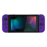 eXtremeRate Soft Touch Grip Purple Joycon Handheld Controller Housing with Full Set Buttons, DIY Replacement Shell Case for NS Switch JoyCon & OLED JoyCon - Console Shell NOT Included - CP313