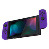 eXtremeRate Soft Touch Grip Purple Joycon Handheld Controller Housing with Full Set Buttons, DIY Replacement Shell Case for NS Switch JoyCon & OLED JoyCon - Console Shell NOT Included - CP313