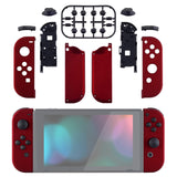 eXtremeRate Soft Touch Grip Red Handheld Controller Housing With Full Set Buttons DIY Replacement Shell Case for NS Switch JoyCon & OLED JoyCon - Console Shell NOT Included - CP302