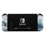 eXtremeRate The Great Wave Patterned Joycon Handheld Controller Housing with Full Set Buttons, Soft Touch Grip DIY Replacement Shell Case for NS Switch JoyCon & OLED JoyCon - Console Shell NOT Included - CT106