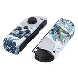 eXtremeRate The Great Wave Patterned Joycon Handheld Controller Housing with Full Set Buttons, Soft Touch Grip DIY Replacement Shell Case for NS Switch JoyCon & OLED JoyCon - Console Shell NOT Included - CT106